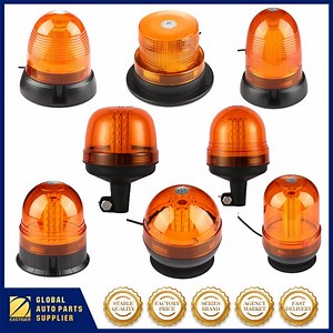 [Hot Item] DC 12-48V Metal Base Amber LED Rotating Warning Beacon Light Strobe Flashing Lights