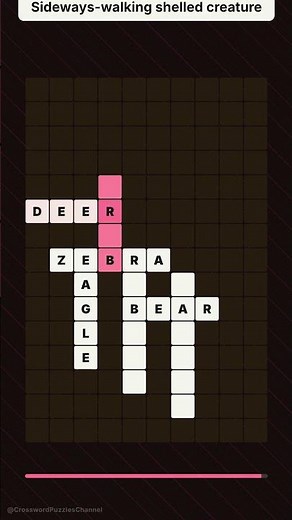 Animals Crossword Trivia Quiz