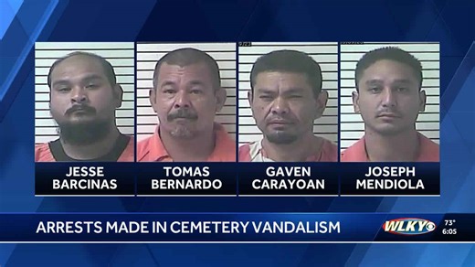 Hardin County police make 4 arrests in connection to cemetery vandalisms