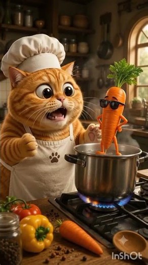 July 28, 2026گربه آشپز و هویج فراری 😂🐱🥕 | Funny Cat Animation