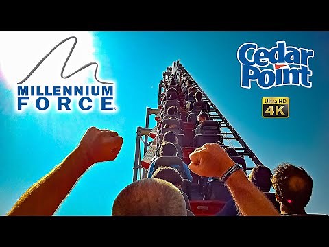 2024 Millennium Force Roller Coaster On Ride Back Seat 4K POV Cedar Point