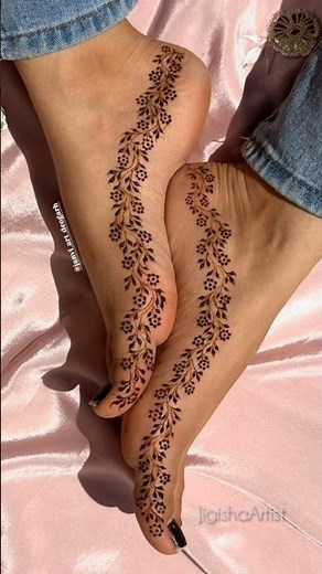 ✨Simple & Beautiful Foot Mehndi Design🍀 | Easy Leg Mehndi for Beginners 👣#mehandi design #henna #yt