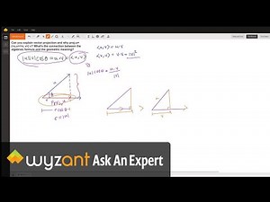 This is a short description on how to derive the projection of a vector onto another vector