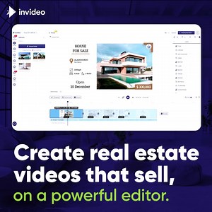 Want to create real estate videos that sell? You can do this without any design skills! Just DRAG and DROP different elements to create eye-catching videos in minutes. Know how you can create professional real estate videos in under 15 minutes and drive more qualified leads for your business. Click on "Learn More." | invideo