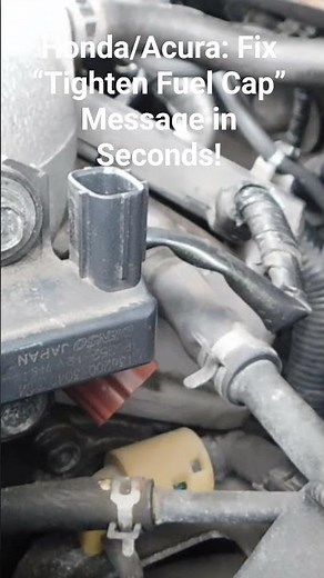 Honda/Acura: Fix “Tighten Fuel Cap” Message in Seconds! #Shorts