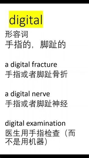 digital 别再只知道“数字”了！Digital 竟然和你的手指有关？🖐️ #学英语