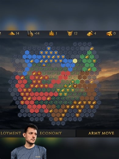 The game is built around a hex-based map. Each map feels different and changes how you play.#strategygames #gamedevelopment #indiegame #hex