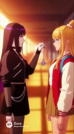 goth girl hypnotized the popular girl to kiss her