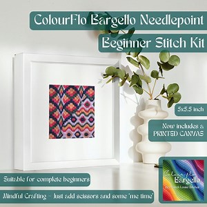 Midnight Petals Bargello Needlepoint Kit: Beginner DIY Craft, Printed Canvas - Etsy UK