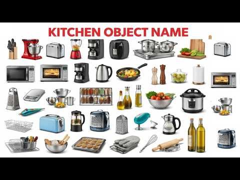 40 Kitchen Item Name I40 Kitchen Accessories Name In English | Kitchen Items Name# englishvocabulary