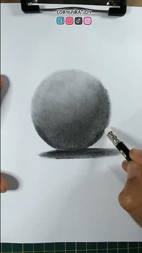 How to draw a sphere with graphite pencils ✏