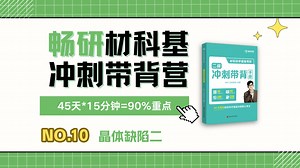【26畅研材科基带背营】第10期 晶体缺陷二 45天轻松拿下材科基90% 材料科学基础 背诵方法 冲刺背诵 晶体缺陷及分类 F-R位错源增值机制 界面分类