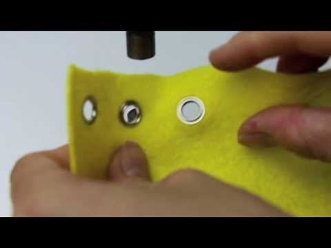 How to Install Grommets Eyelets with KAM Snap KX Multi-Functional Hand Pliers and Table Press