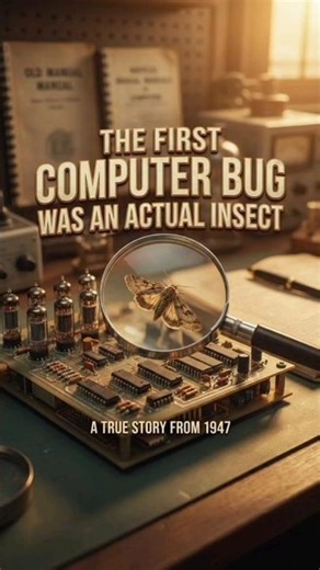 The computer bug was an actual insect #shorts #education #facts #technology #tech