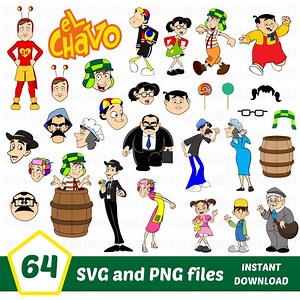 El Chavo Del Ocho Svg, El Chapulin Colorado Svg, Png Bundle, Sublimation Designs, Layered Svg, Digital Stickers, Clipart, INSTANT DOWNLOAD - Etsy