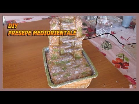 DIY - COME FARE UNA FONTANA CON CASCATA FUNZIONANTE CON ACQUA VERA PER IL PRESEPE #6 - TUTORIAL