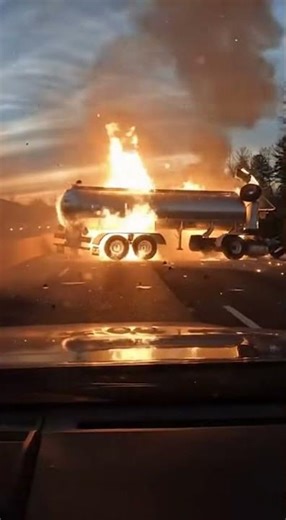 Massive TANKER EXPLOSION on Highway! 💥 Dashcam POV 😱 | AI Shock