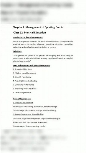 CBSE CLASS 12TH PHYSICAL EDUCATION CHAPTER 1 NOTES | CLASS 12 PHYSICAL EDUCATION NOTES #cbse