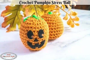 Crochet Pumpkin Stress Ball - Free Pattern