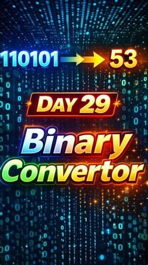 Day 29/100: Binary to Decimal Converter in Python | Easy Mini Project #shorts