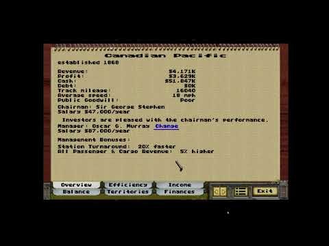 RAILROAD TYCOON 2 -PS1 Gameplay