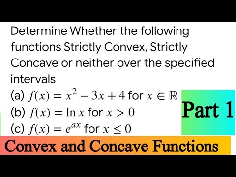 Concave and Convex Functions