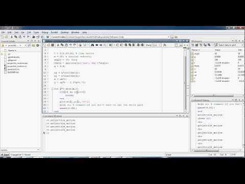 Projectile Motion Animation MATLAB for Chandu (India)