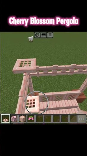 Building a Cute Cherry Blossom Arch in Minecraft #minecraft #gaming #shorts #viralvideo