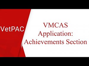 VMCAS: Achievements Section