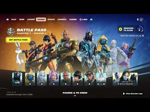 NEW! Fortnite chapter 7 - season 2 battle pass! *showcase* 🔥use code xki🔥