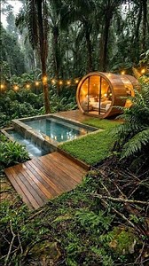 Hidden Luxury Jungle Pod 🌿 | From Wild Forest to Dream Retreat” #shorts