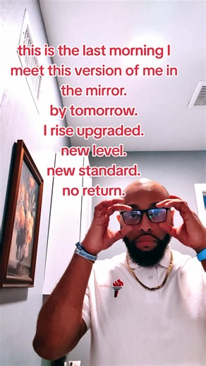 The mirror isn’t just showing me who I am. It’s showing me who I’m about to outgrow. Every morning is a checkpoint. Not a routine. A decision. This version of me is temporary. By tomorrow I’m moving on a different level. Growth is quiet. Internal. Inevitable when you decide it is. #fyp #selfgrowth #mindsetshift #levelup #mirrorwork