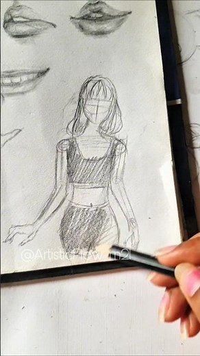 Girls body tutorial #how to draw body # artistic Flow # sketch
