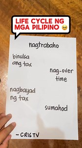 111K views · 2.7K reactions | life cycle ng mga Pilipino 梁 #cristv | CRIS TV | Facebook