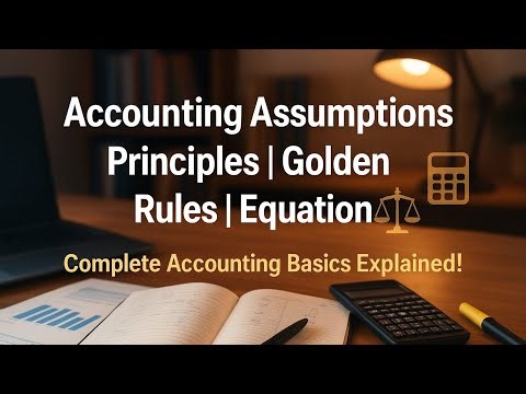Accounting, Assumptions, Principles, Golden Rules of Accounting