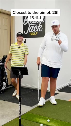 Closest to the pin pt. 28! #golfswing #birdie #golf #mevoplus #bustajackgolf #closesttothepin #par #simulator #hybrid #golftok #dart #flightscope | Lawrence Valenzuela | Facebook