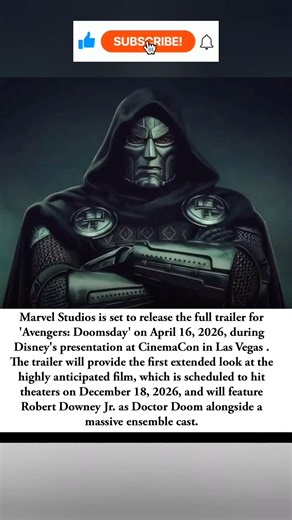 Marvel to Drop 'Avengers: Doomsday' Full Trailer at CinemaCon on April 16#AvengersDoomsday #Marvel