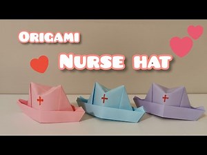 Learn How to Fold a Nurse Hat--Easy Origami (step-by-step)