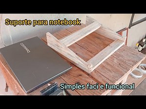 Como fazer um suporte para notebook c/madeirafaci e funcional,artesanato com madeira #diy