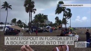 SHOCKING VIDEO: A waterspout in Florida shot a bouncy house into the air - with children inside. http://on.hln.tv/4RNABO | HLN