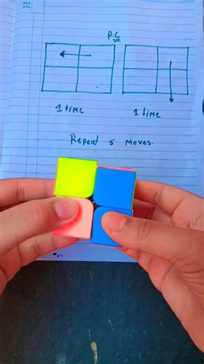 2 BY 2 Rubik's cube with algorithm ❤️#youtube #viral #rubikscube