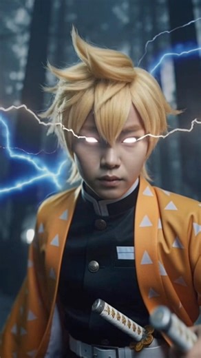 The Day Zenitsu stepped into the real world ⚡️⚔️ #shorts #demonslayer