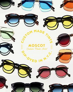 Custom Made Tints™ are handmade, dip-dyed lenses offered in 20 unique colorways! Try a mood-enhancing hue and see for yourself. | MOSCOT