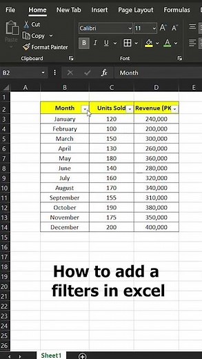 How to Add a Filter in Excel | Quick & Easy Tutorial! 🔍✅