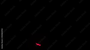 2D Element Motion FX Flash Animation with Fire Element featuring a red fire element erupting blown to the right