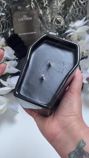 1.4K views · 16K reactions | Hidden inside this coffin candle is a stunning rose-inspired ring, but that's not all... After the scented candle burns down, it turns into an elegant jewelry box becoming the perfect eternal resting place for your new ring collection. **Velvet ring holder insert is included with every order!** | Fragrant Jewels | Facebook