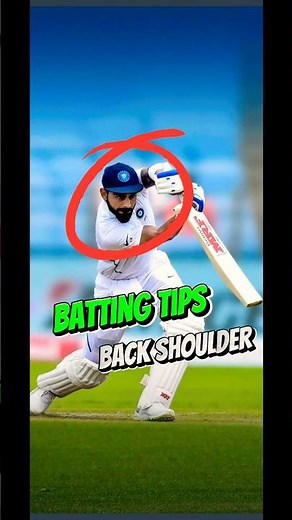 Batting tips || Back shoulder tips #cricket #battingbasics #battingtips #battingtricks #ytshorts