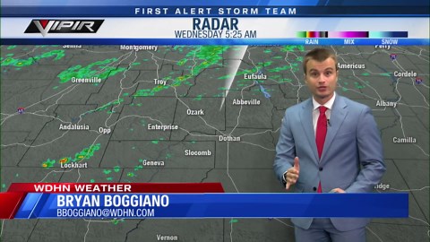 Severe storms possible across The Wiregrass, Dothan starting overnight Wednesday