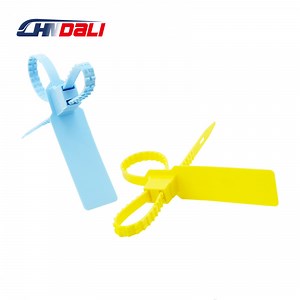 [Hot Item] 405mm Security Plastics Seal Double Lock Container Door Lock Seal Pull Tight Plastic Security Seal with HS Barcode