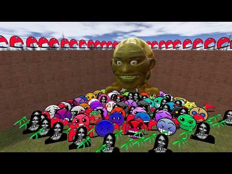 Giant Shrek vs 100+ Nextbots… Total Chaos 😱🔥